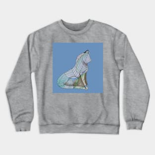 Leafy pretty kitty watercolor painting Crewneck Sweatshirt